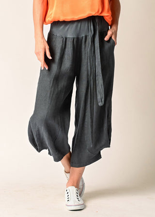 linen pants - addison - granite