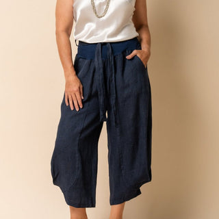 linen pants - addison - navy