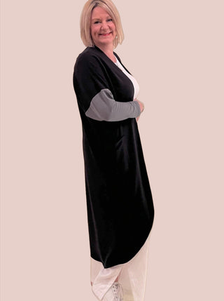 Merino Modal Cardigan Black - Design Emporium