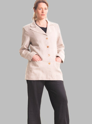 Pepper Linen Jacket Natural - Design Emporium