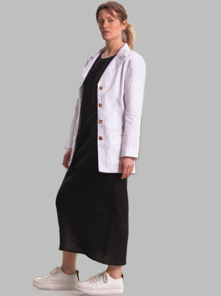 Pepper Linen Jacket White - Design Emporium