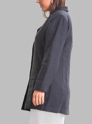 Pepper Linen Jacket Navy - Design Emporium
