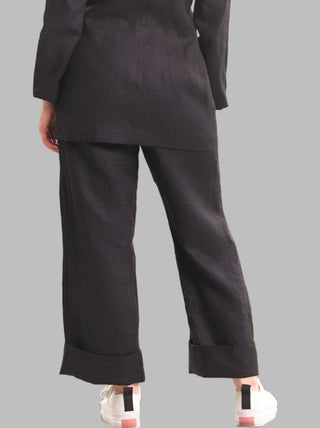 Sarah Linen Pants Black - Design Emporium