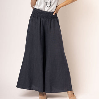 linen pants - diana - granite