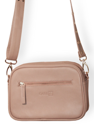 Leather Crossbody Bag - Sand Gold - Design Emporium