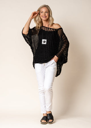 top mesh black - shannah