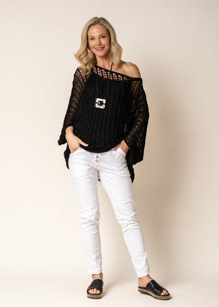 top mesh black - shannah