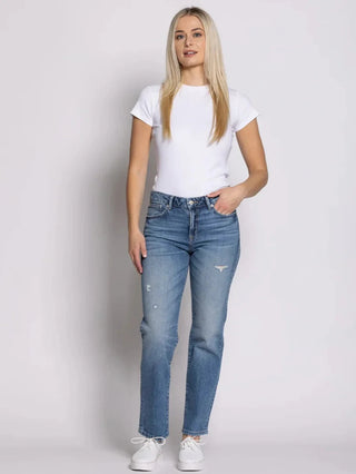 jeans - wilona boyfriend - mid rise - cara wash
