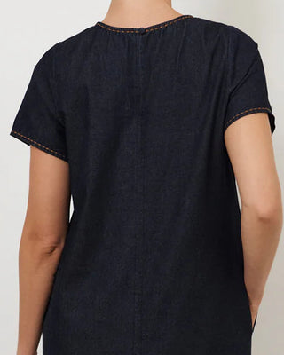 denim dress - contrast stitching - lottie