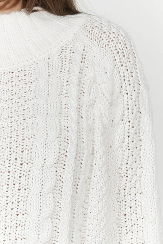 cotton cashmere - winter white - connell jumper
