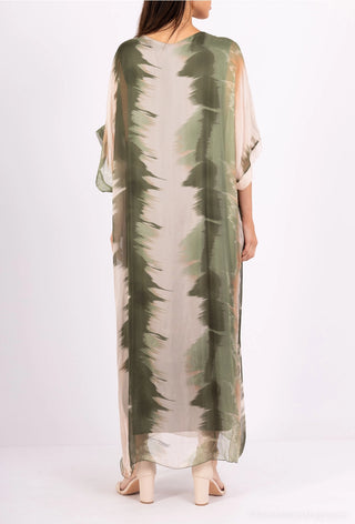 silk dress - green - maisie