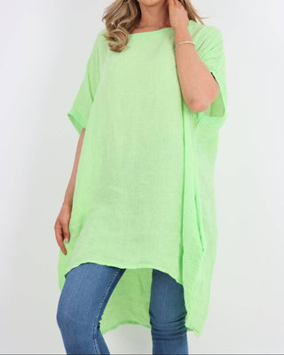 lagen italian linen tunic - apple
