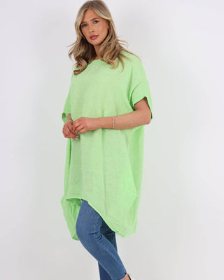 lagen italian linen tunic - apple