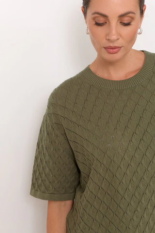knit top - khaki - bethany