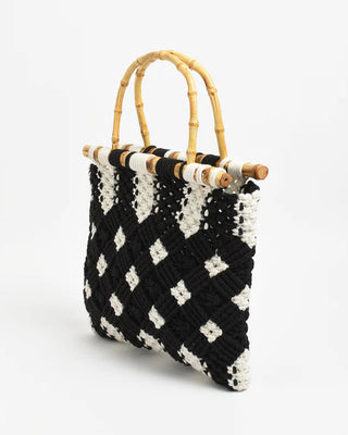 crochet bamboo bag - brittney