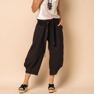 linen pants - addison - black