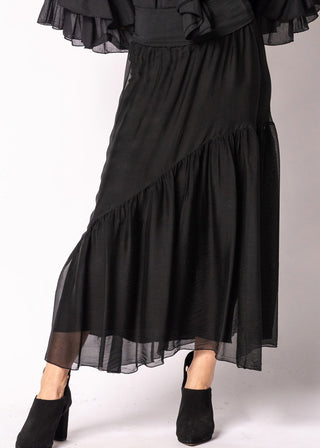 silk skirt - onyx - adelise