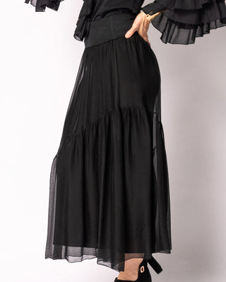 silk skirt - onyx - adelise