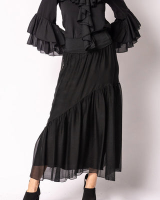 silk skirt - onyx - adelise