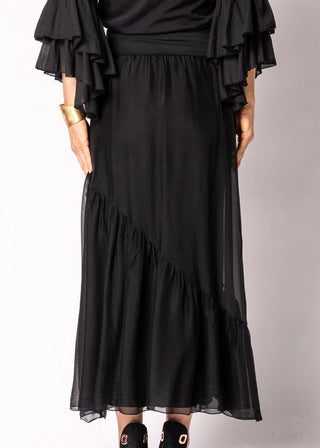 silk skirt - onyx - adelise