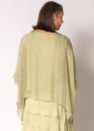 silk top - lily green - amelina