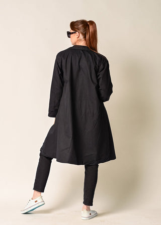coat reversible - black - anthea