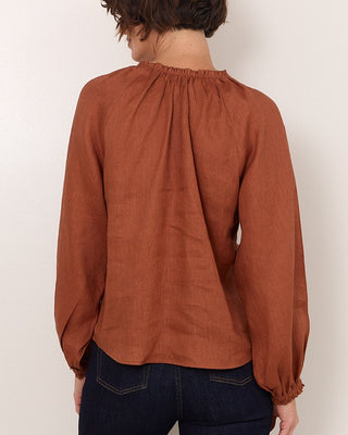 linen top - rust - azira