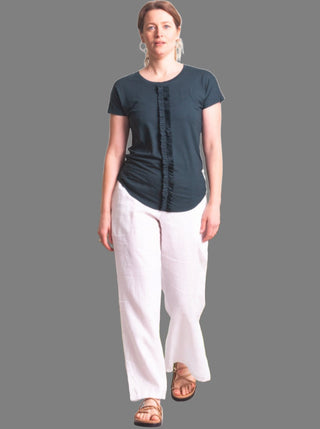 Georgia Linen Pants White - Design Emporium