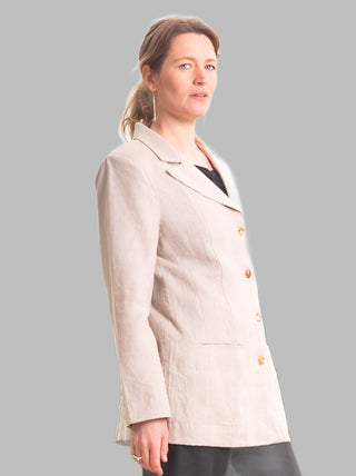 Pepper Linen Jacket Natural - Design Emporium