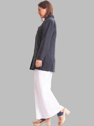 Maddie Linen Maxi Skirt White - Design Emporium