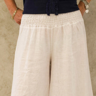 linen pants - diana - white