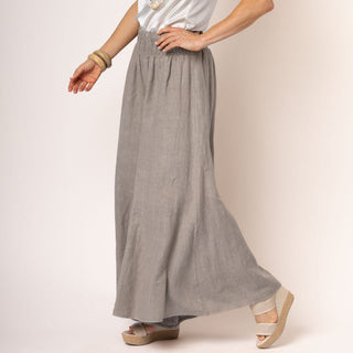 linen pants - diana - mocha