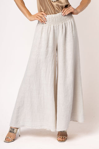 linen pants - diana - latte