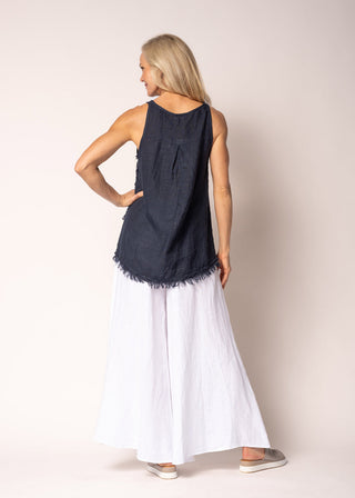 linen pants - diana - white