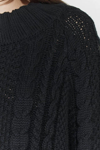 cotton cashmere - black - connell jumper
