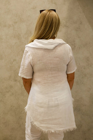linen top - elsa - white
