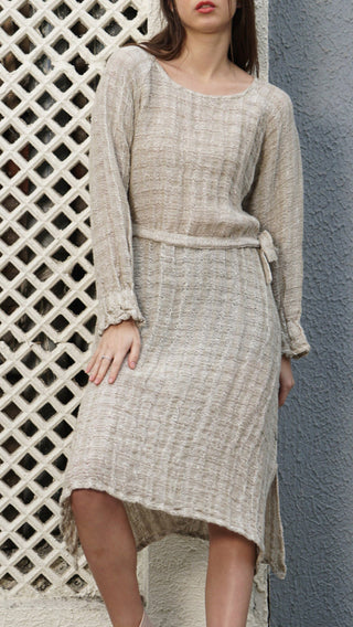 linen dress - fauna - cream