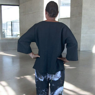 linen overtop - black - kenya