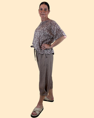 linen pants - addison - milk chocolate