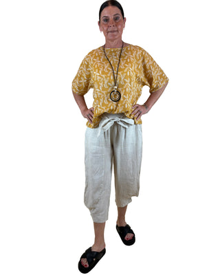 viscose cotton top - billie - gold