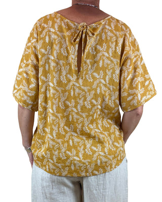 viscose cotton top - billie - gold