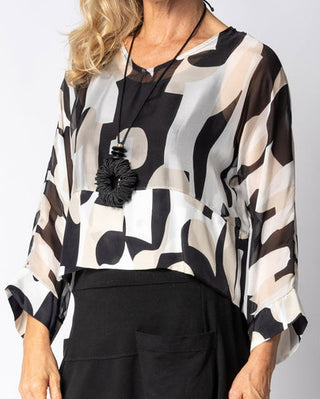 silk top - onyx - juniper
