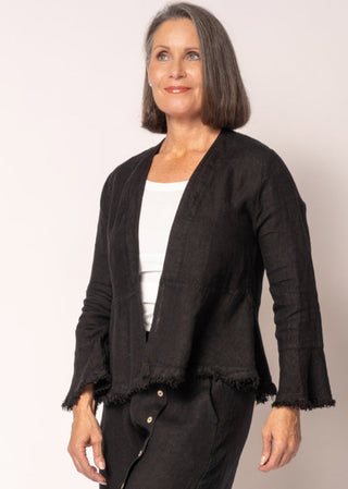 linen jacket - onyx
