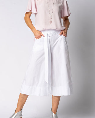 cotton shorts - knee length - white
