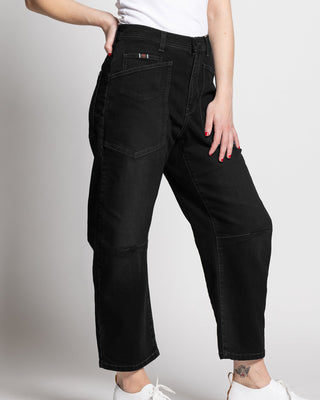 jeans - marlow - barrel leg - high rise - black
