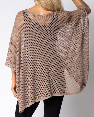 mesh poncho - latte