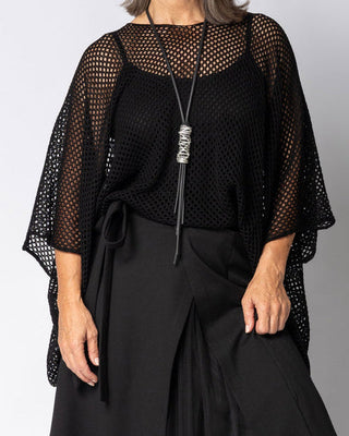 mesh poncho - black