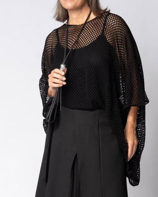 mesh poncho - black