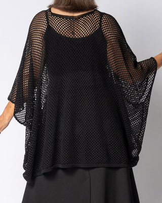 mesh poncho - black