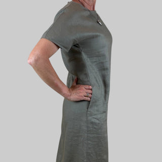 linen mocha dress - eva